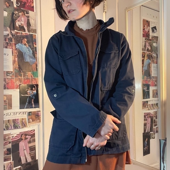 Vintage Jackets & Blazers - VINTAGE Gap Utility Jacket Navy size M